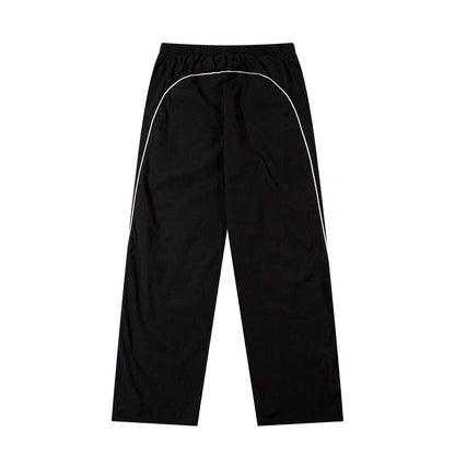 Splicing Sports Straight Leg Wide Leg Pants Loose Hip Hop Casual Versatile Streetwear Neutral Style Summer Trousers | Splice Flow