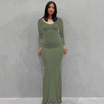 Women's Bodycon Maxi Dress Spaghetti Strap Slim Fit Lounge Dress Casual Sleeveless Dress