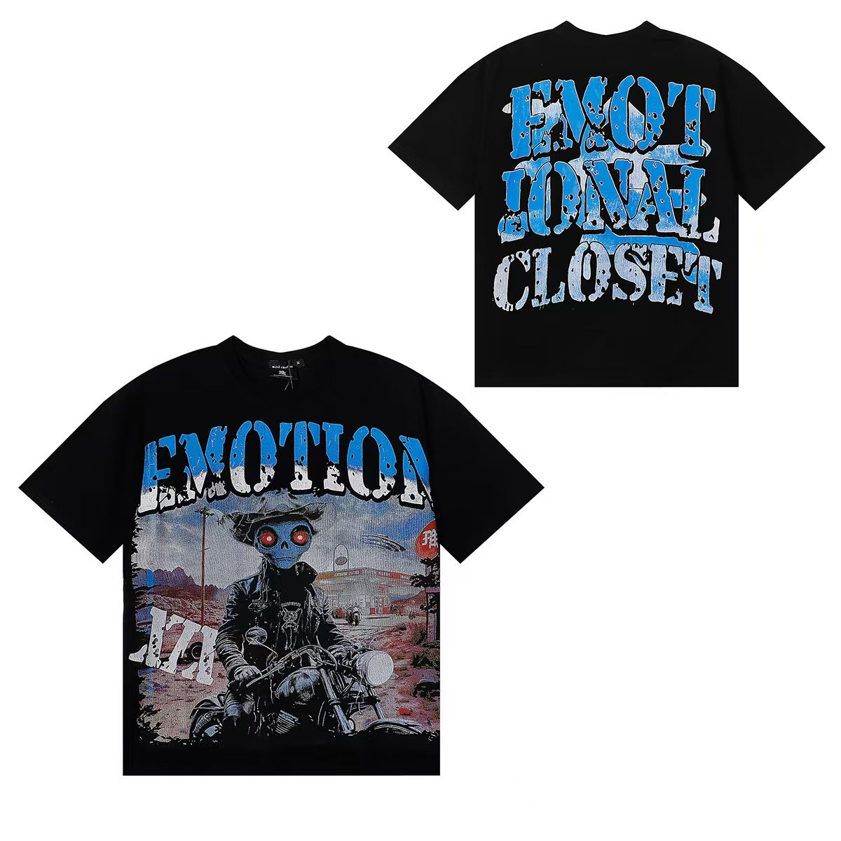MIXED EMOTIONS Diamond Angel Jetski Rhinestone Tee