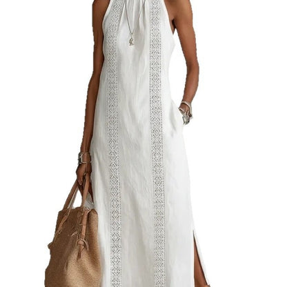 Women's Solid Color Loose Long Shirt Dress Casual Oversized Button Down Summer Dress