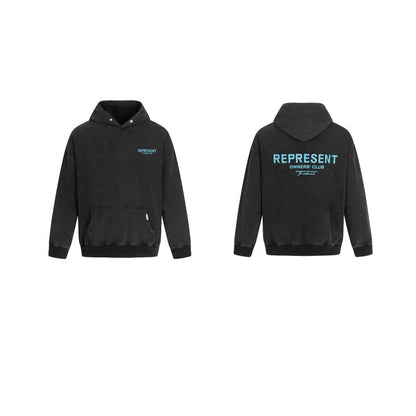 Unisex Oversized Graphic Hoodie Casual Streetwear Sweatshirt Letter Print Pullover Hooded Jumper for Men and Women