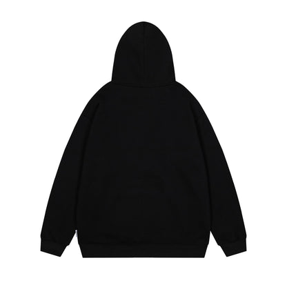 Fluffy Puppy Embroidered Fleece Hoodie Loose Fit Lazy Style Couple Casual High Street Streetwear Pullover | Fluffy Pup Hoodie