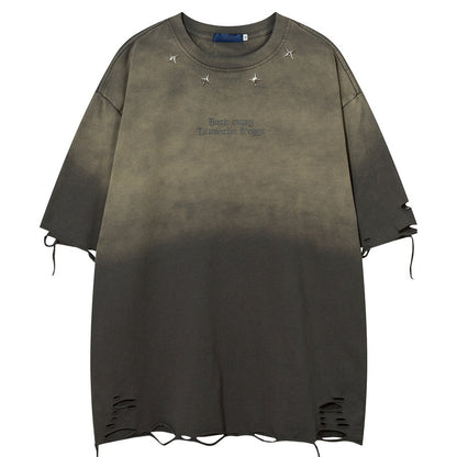 Aelfric Eden Mud Dyed Distressed T-Shirt