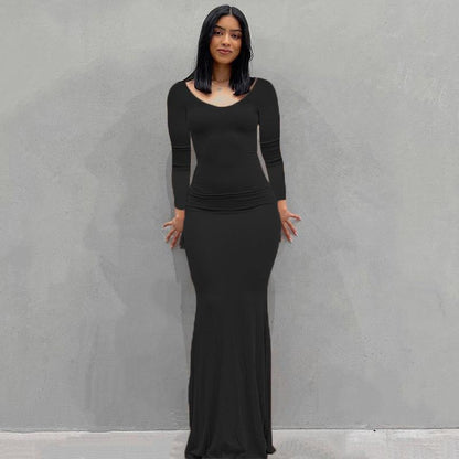 Women's Bodycon Maxi Dress Spaghetti Strap Slim Fit Lounge Dress Casual Sleeveless Dress