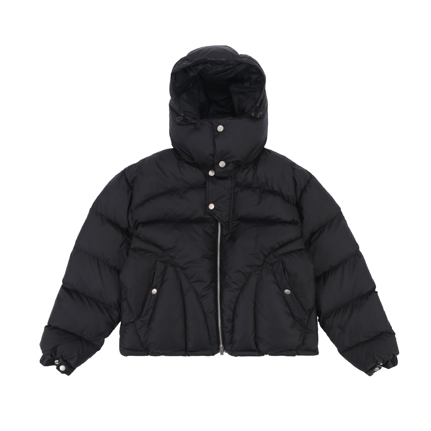 Women's American High Street Functional Hooded Niche Design Puffer Cotton Jacket Thickened Warm Casual Unisex | Func Hood Puffer
