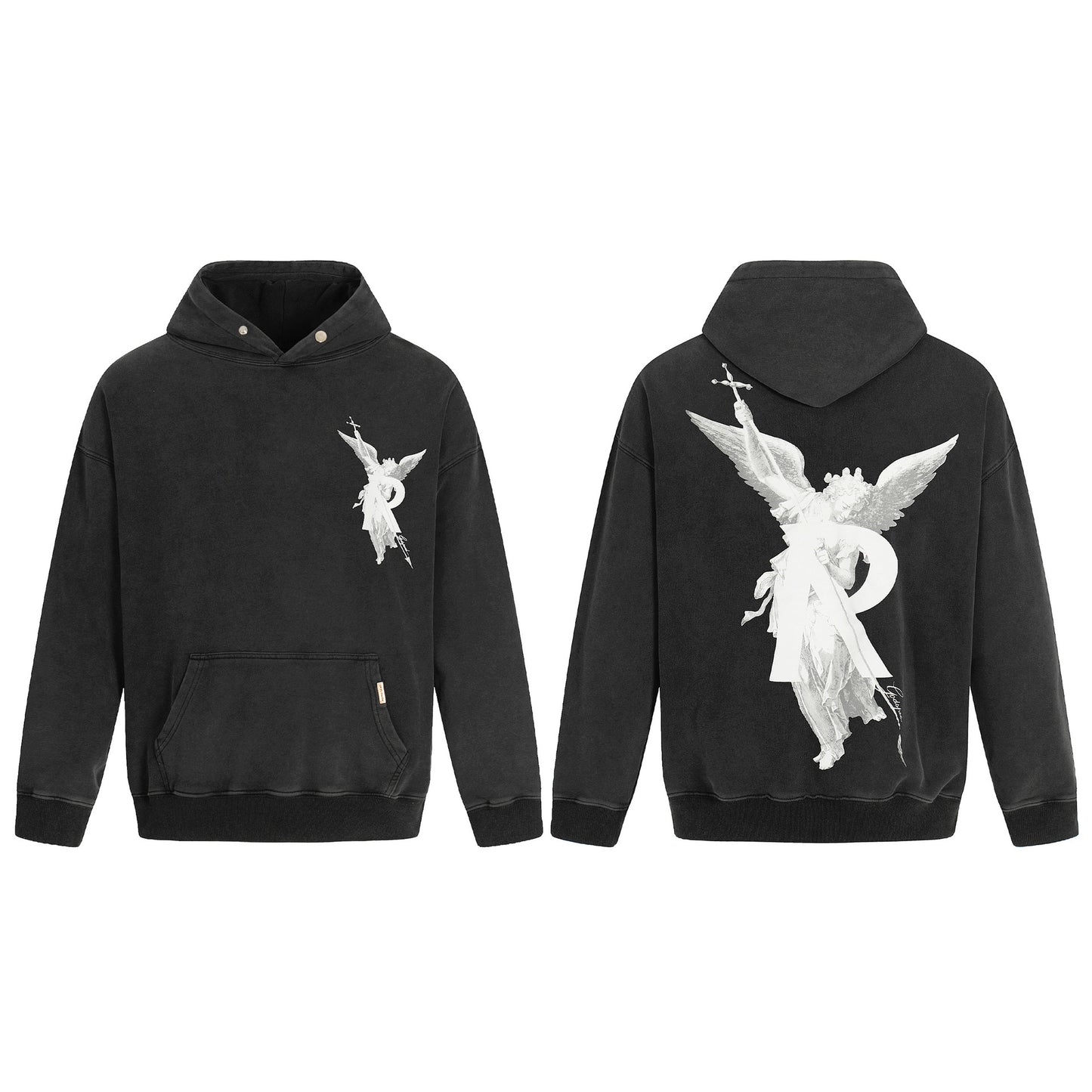 Unisex Oversized Graphic Hoodie Casual Streetwear Sweatshirt Letter Print Pullover Hooded Jumper for Men and Women