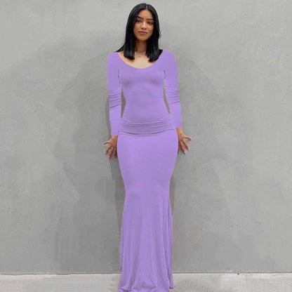 Women's Bodycon Maxi Dress Spaghetti Strap Slim Fit Lounge Dress Casual Sleeveless Dress