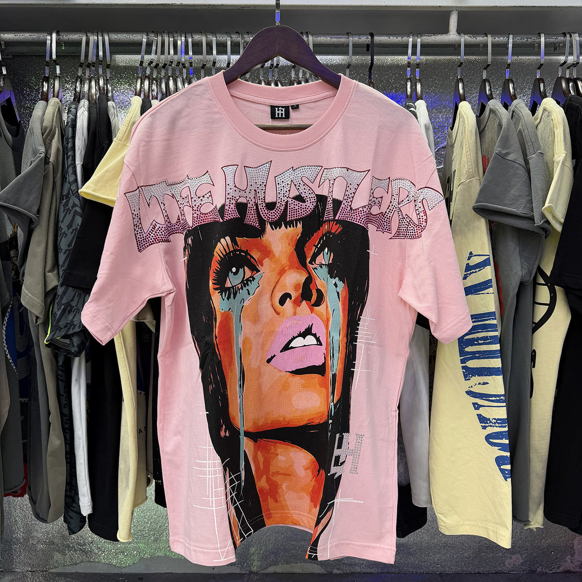 Life Hustlers “Blind Baby” Rhinestone Tee