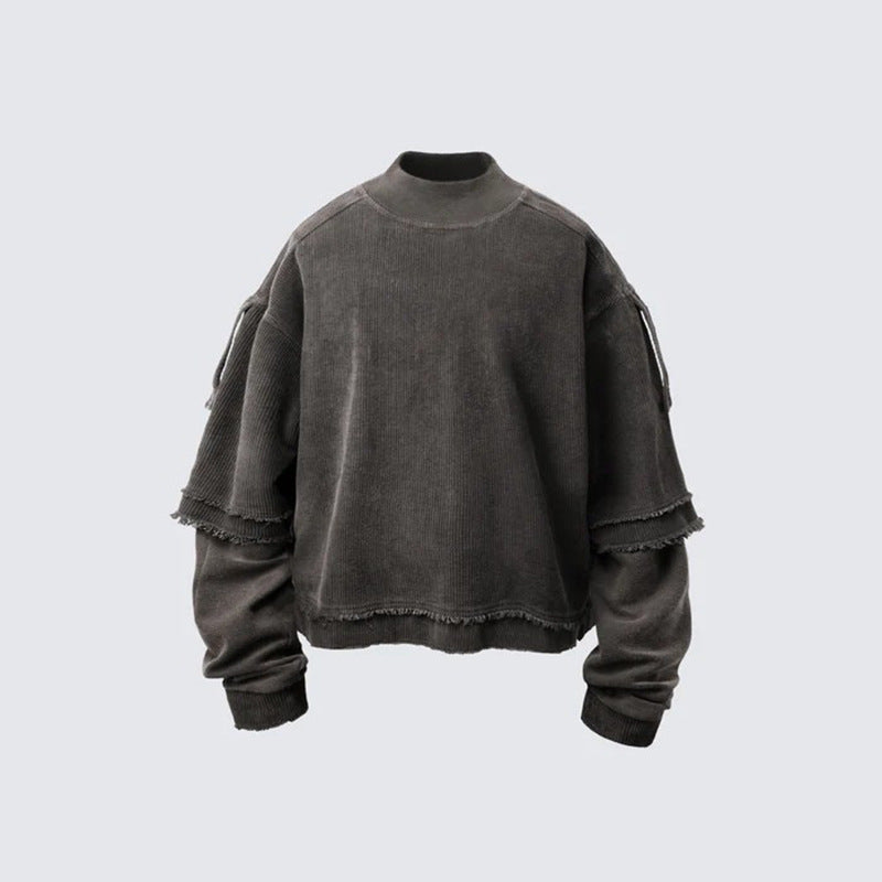KIIKIO Patchwork Distressed Sweatshirt