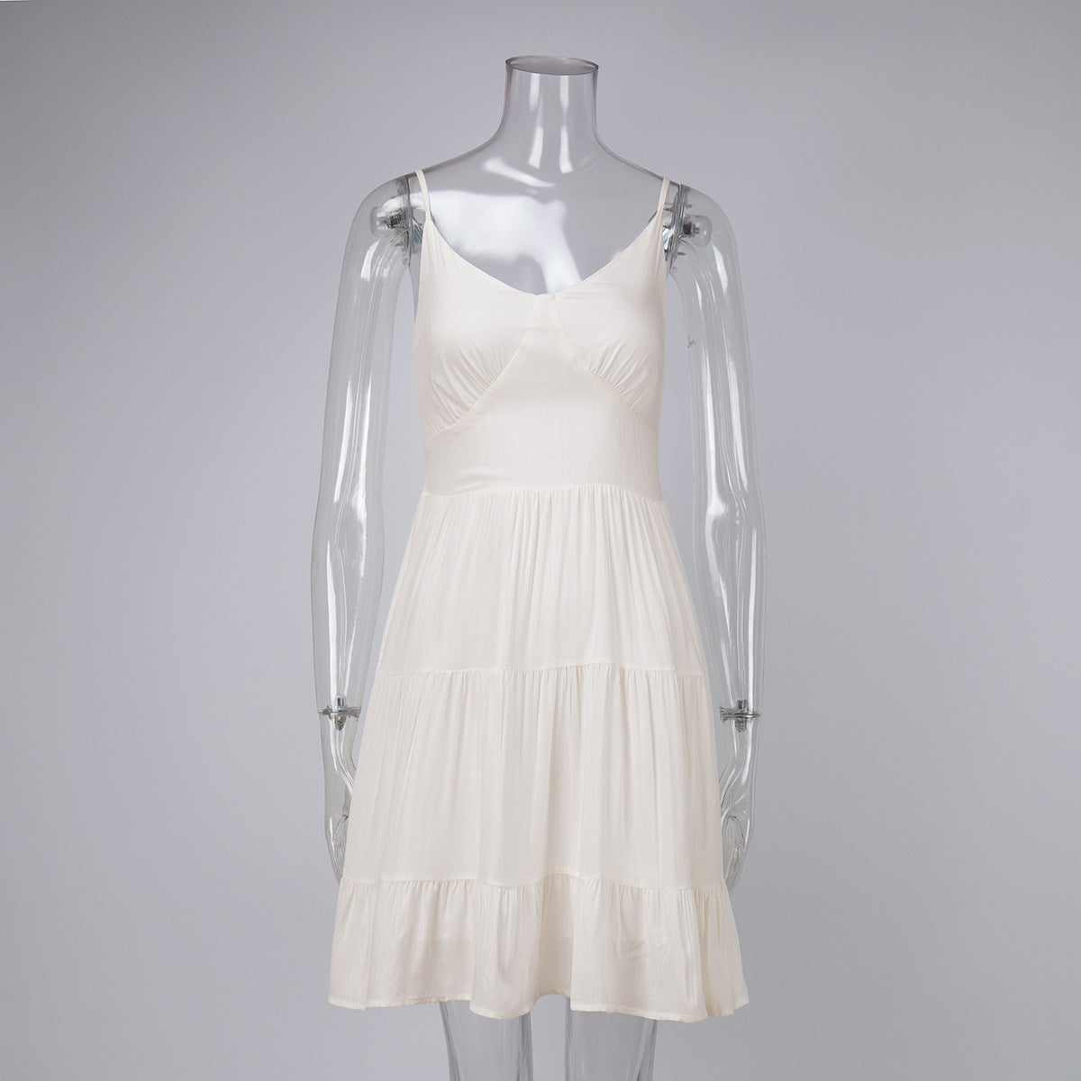 Cotton Suspender Dress Summer Sleeveless Sexy Slim Back Win Spice Girl Suspender Dress - Seldom Seen Styles