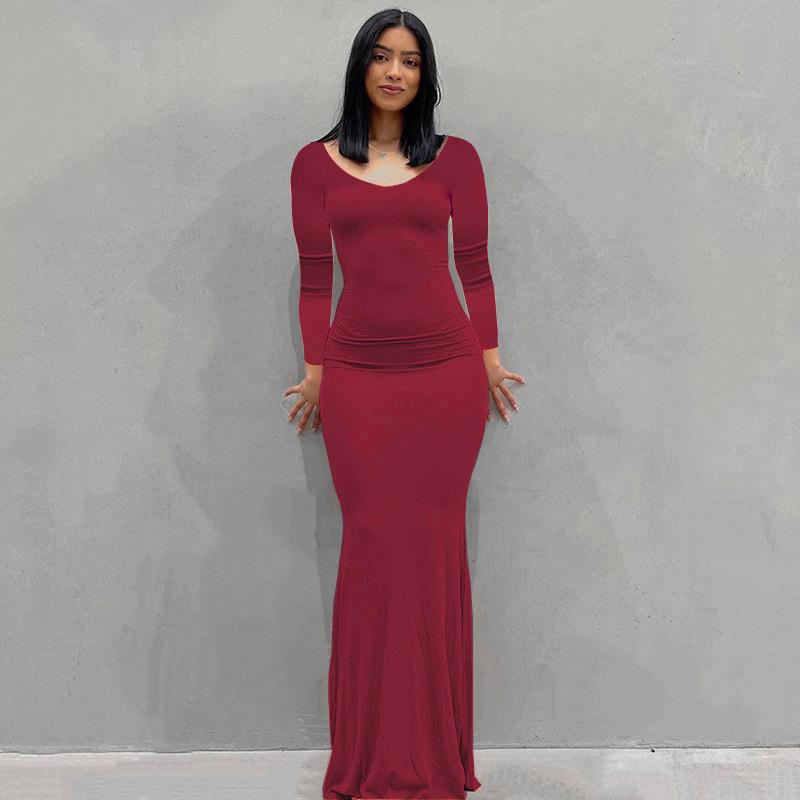 Women's Bodycon Maxi Dress Spaghetti Strap Slim Fit Lounge Dress Casual Sleeveless Dress