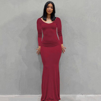 Women's Bodycon Maxi Dress Spaghetti Strap Slim Fit Lounge Dress Casual Sleeveless Dress