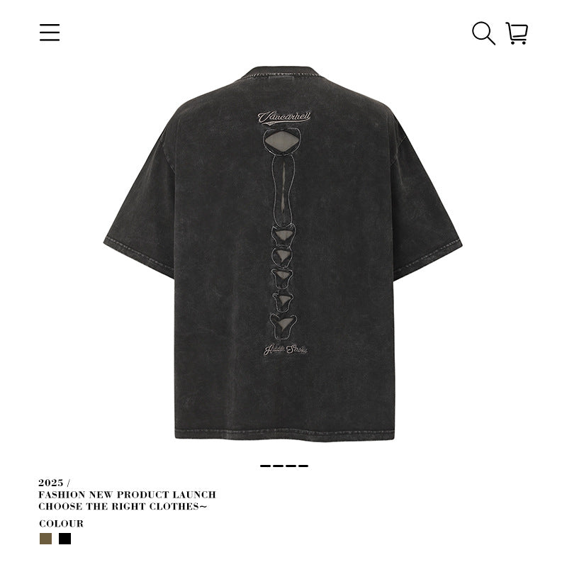 VANCARHELL Skeleton Ribcage T-Shirt