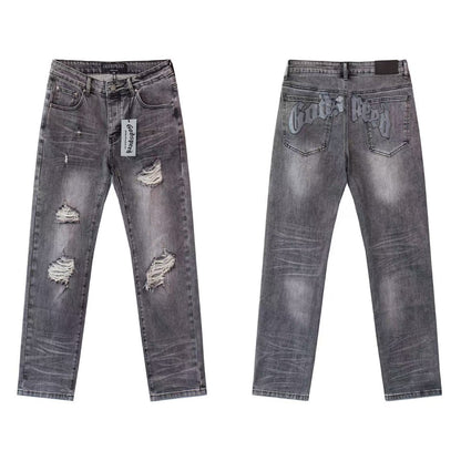 Godspeed Jeans #8211 (Distressed Retro Back Embroidery Denim)