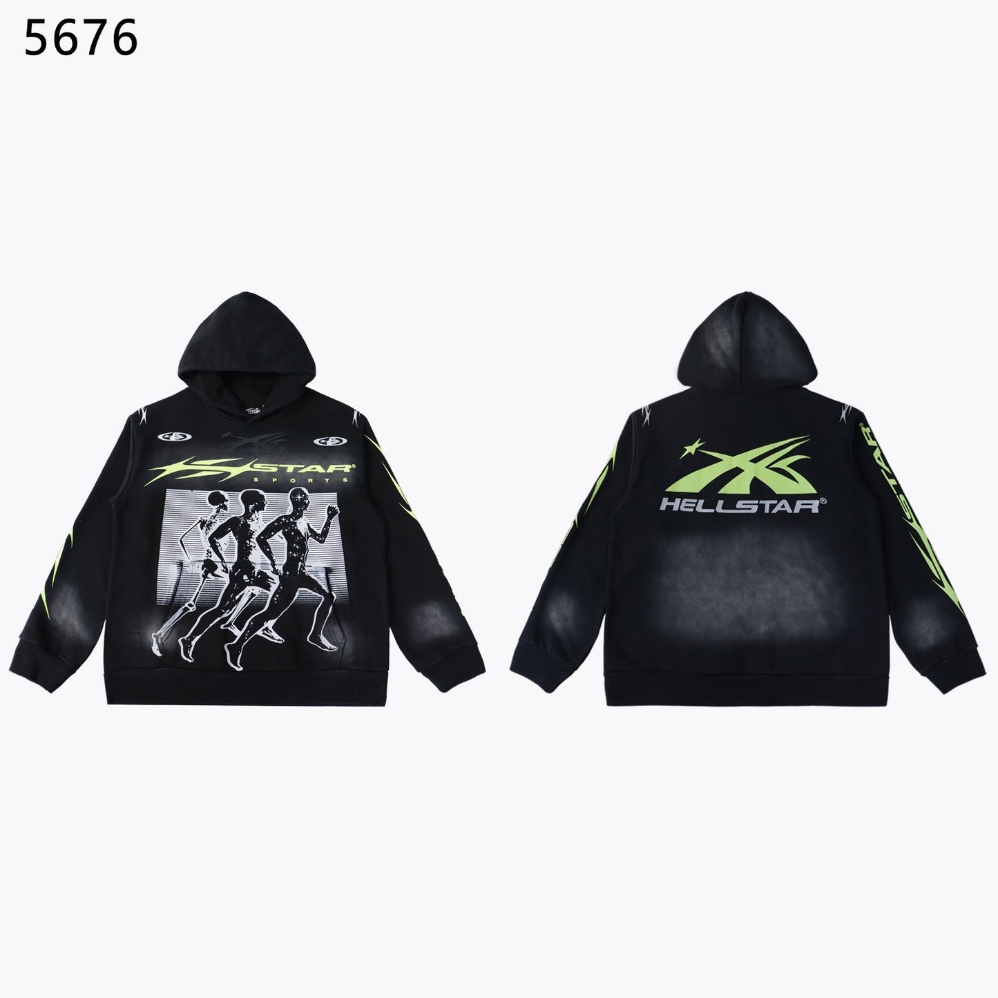 Unisex Oversized Graphic Hoodie Casual Streetwear Sweatshirt Letter Print Pullover Hooded Jumper for Men and Women