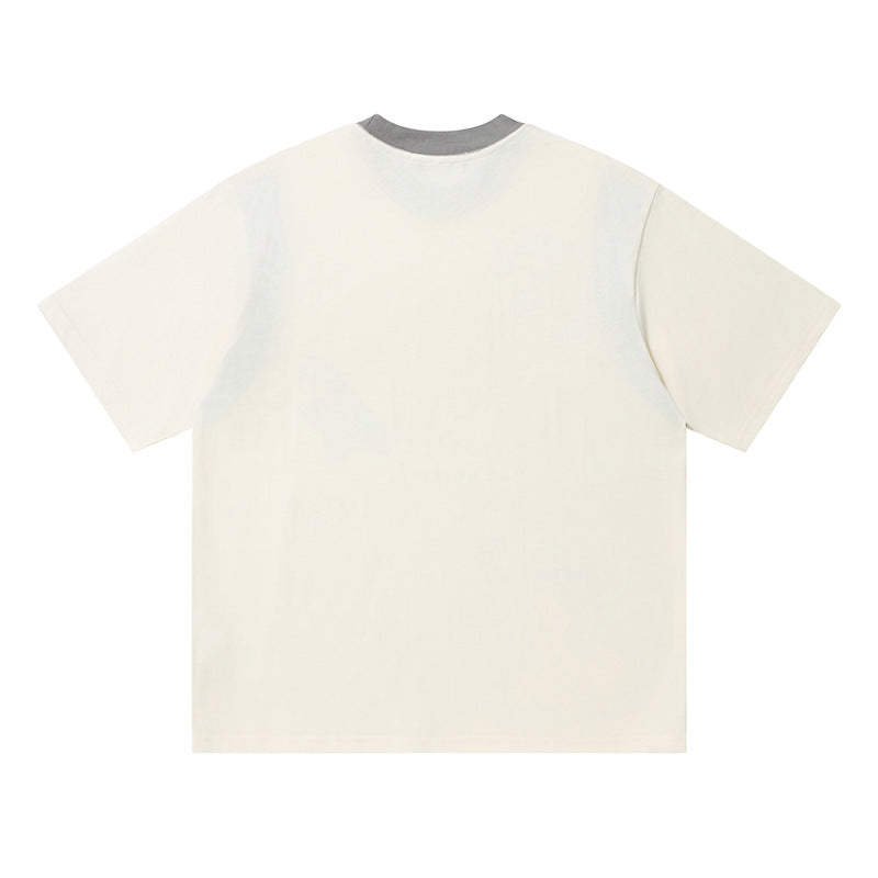 Heart Collage Graphic Oversized T-Shirt Faux Layer Crew Neck Short Sleeve Casual Summer Streetwear Tee | Less Know Tee