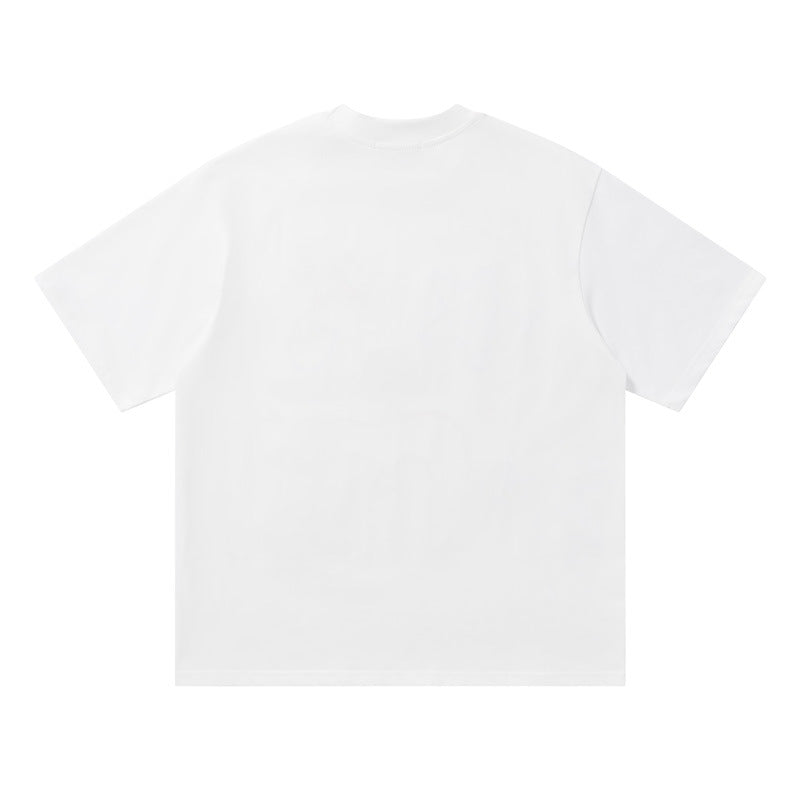 Ocean Doodle Graphic Oversized T-Shirt Short Sleeve Crew Neck Casual Summer Streetwear Tee | Ocean Doodle Tee