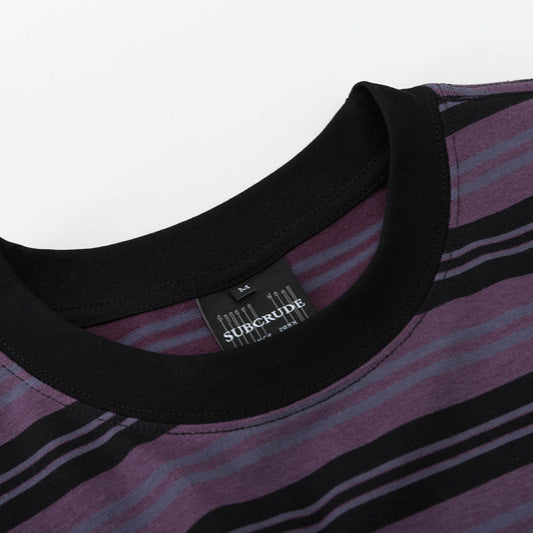 Women's American Varsity Stripe Letter Embroidery Short Sleeve T-Shirt Loose Lazy Casual Unisex Top | Varsity Stripe Tee