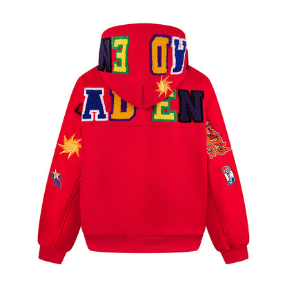 DARKAGE Multi-Patch Chenille Varsity Hoodie