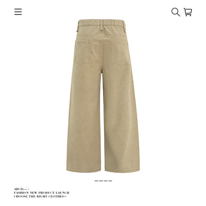 Seakoff Vintage Mud-Washed Trousers with Cowboy Hat Keychain