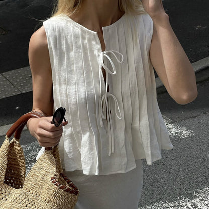 New women's clothing strap cotton and linen women's shirt