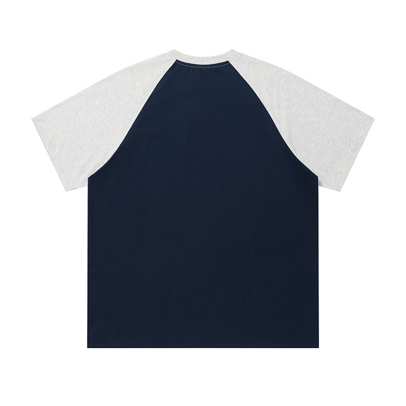 Fluffy Walk Raglan T-Shirt Short Sleeve Contrast Sleeve Casual Summer Cute Streetwear Tee | Fluffy Walk Raglan