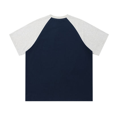 Fluffy Walk Raglan T-Shirt Short Sleeve Contrast Sleeve Casual Summer Cute Streetwear Tee | Fluffy Walk Raglan