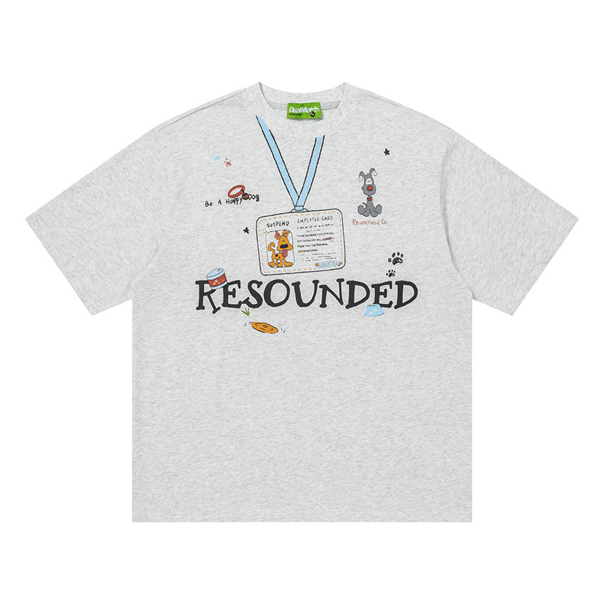 Resounded Graphic Oversized T-Shirt Short Sleeve Crew Neck Casual Summer Streetwear Tee | Resounded Tee
