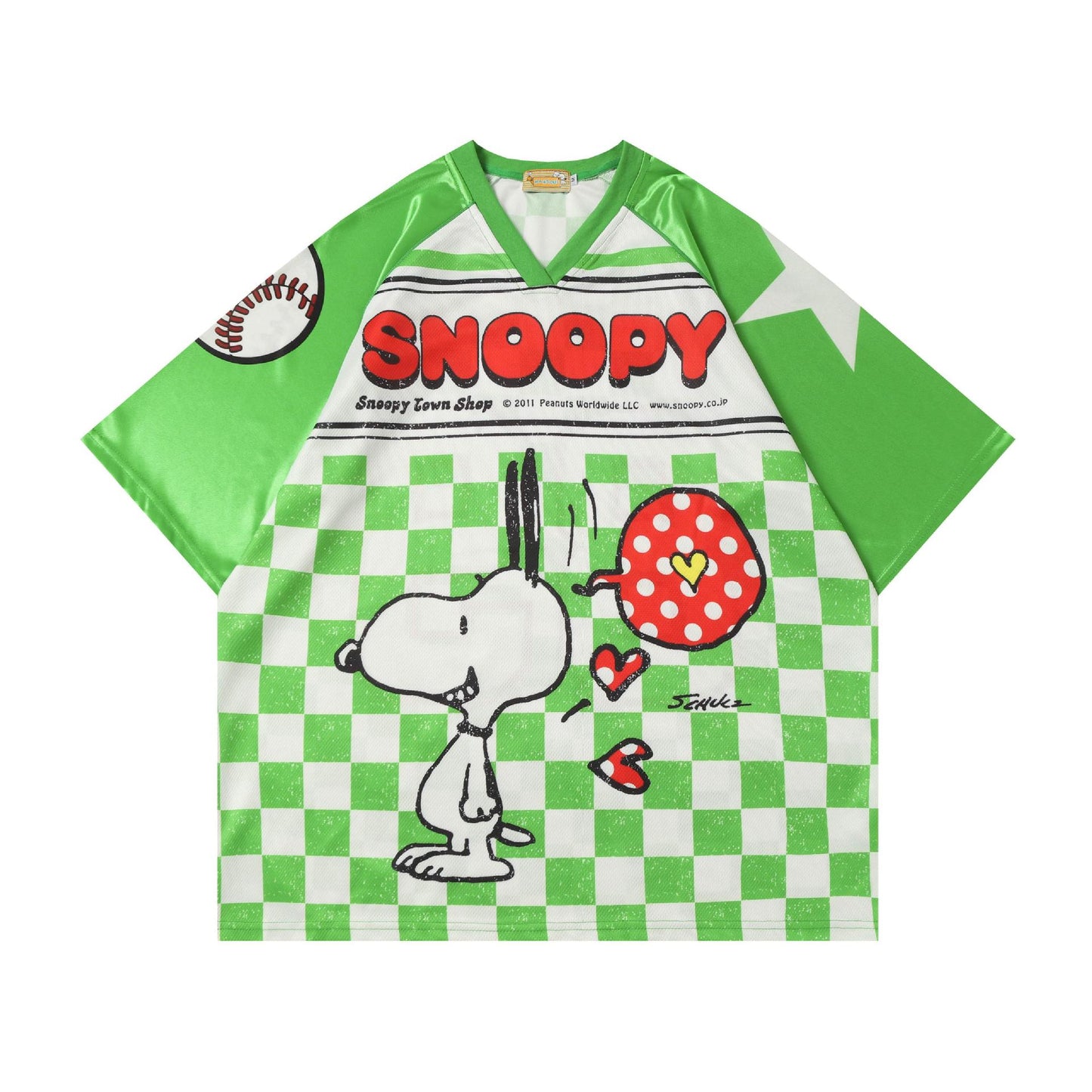 Cartoon Series Sports Jersey Short Sleeve T-Shirt Loose Fit Niche Couple Casual Streetwear Versatile Tee | Toon Jersey Tee