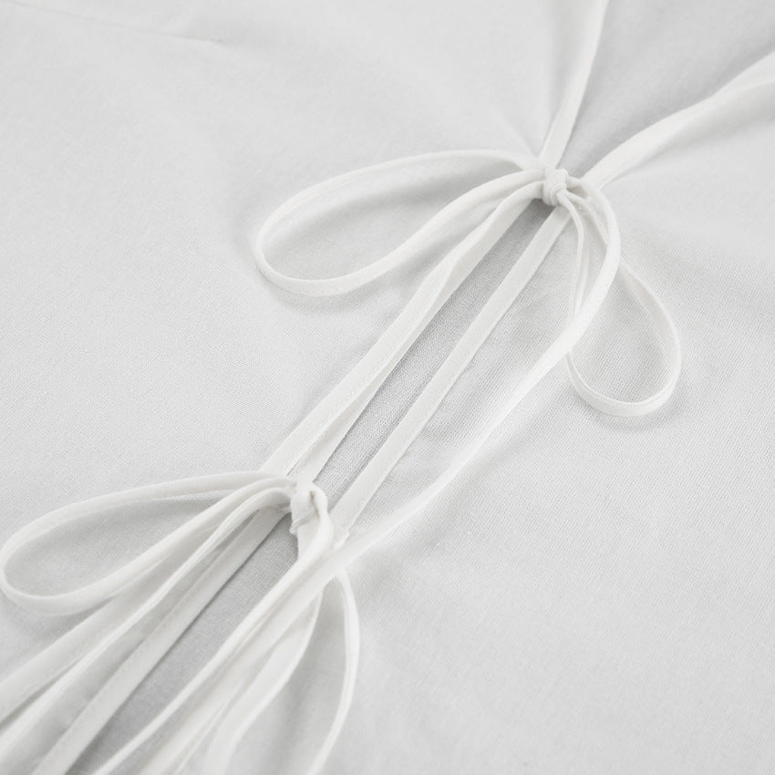 Siren Tie-Up Top - White - Seldom Seen Styles