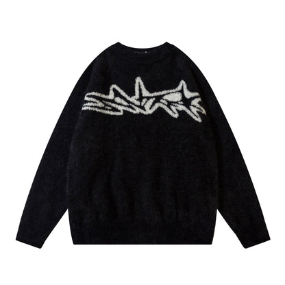 YAVIORA Jacquard Knit Sweater - Vintage Fleece Pullover