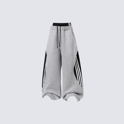 KIIKIO Double Waistband Stripe Track Pants