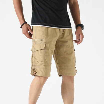 Men's Plus Size Multi-Pocket Cargo Shorts Straight Leg Outdoor Casual Summer Streetwear Outfit