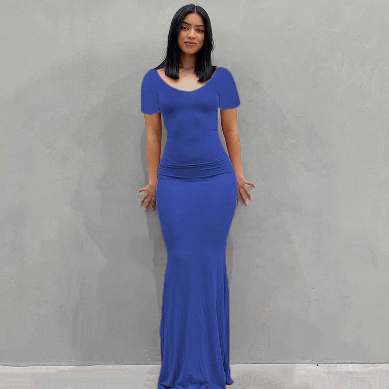 Women's Bodycon Maxi Dress Spaghetti Strap Slim Fit Lounge Dress Casual Sleeveless Dress