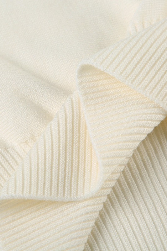 Off Shoulder Fitted Knit Sweater - Seldom Seen Styles