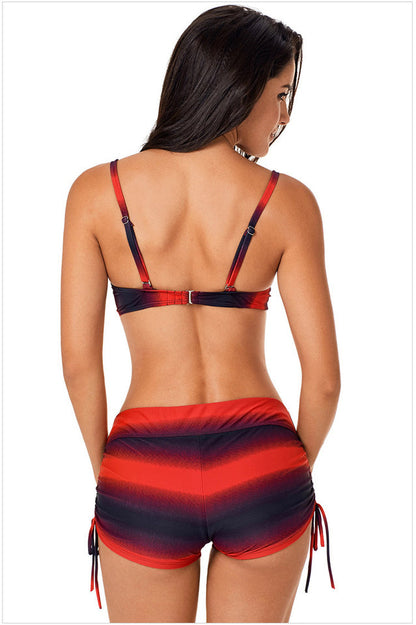 Ombre Shading Push-up-Bikini-Set