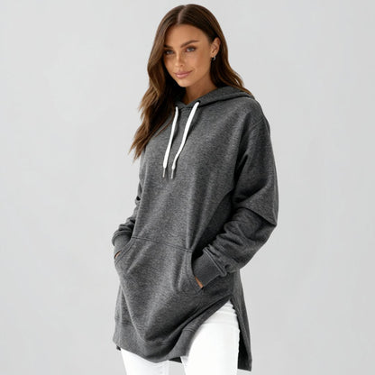 Oversize-Hoodie-Kleid für Damen – Langer kuscheliger Pullover (S–2XL)