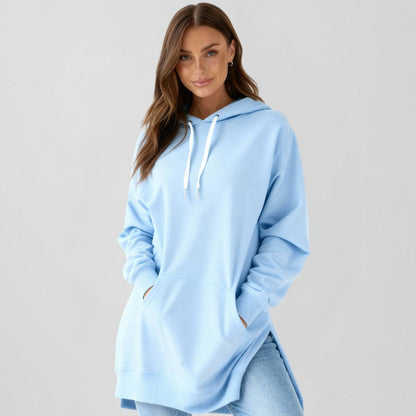 Oversize-Hoodie-Kleid für Damen – Langer kuscheliger Pullover (S–2XL)