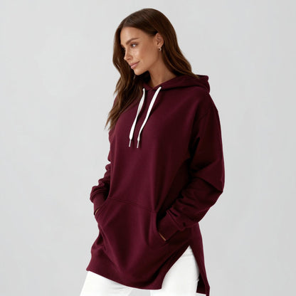 Oversize-Hoodie-Kleid für Damen – Langer kuscheliger Pullover (S–2XL)