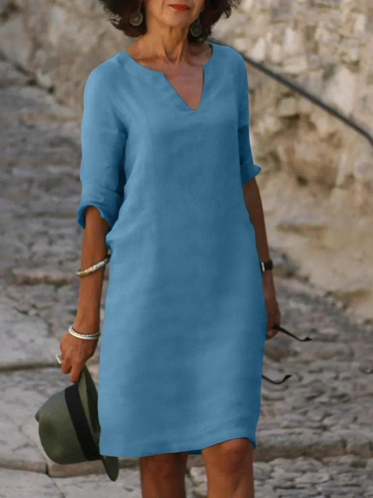 Skylar™ | Elegant Dress with V-Neck - Seldom Seen Styles