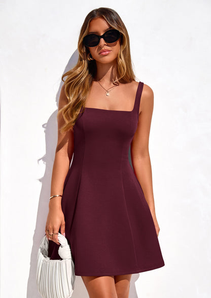 PRETTYGARDEN Sommerkleider für Damen, ärmellos, A-Linie, Business Casual, festlich, Cocktailparty, kurzes Kleid für den Frühling