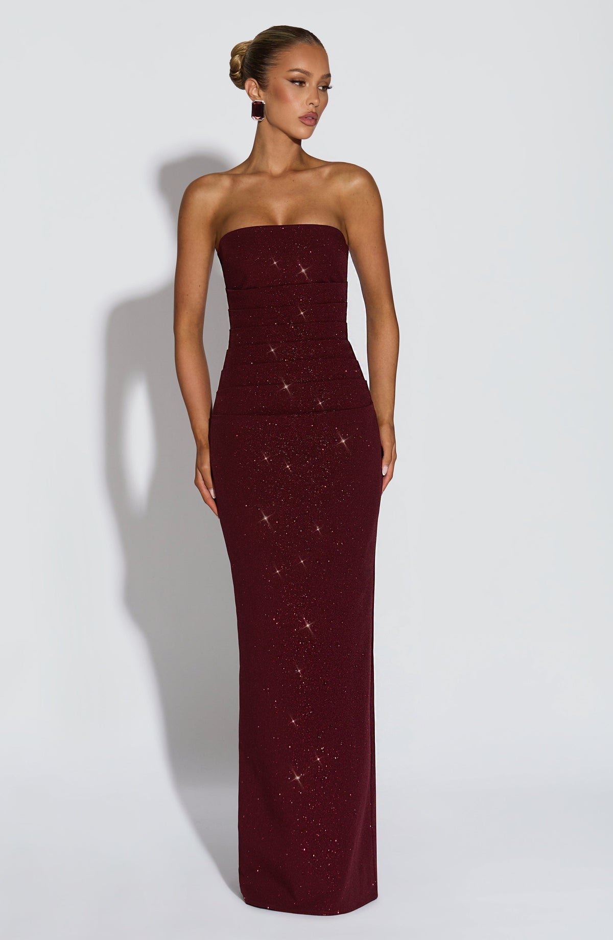 Pandra Maxi Dress - Wine Sparkle - Seldom Seen Styles