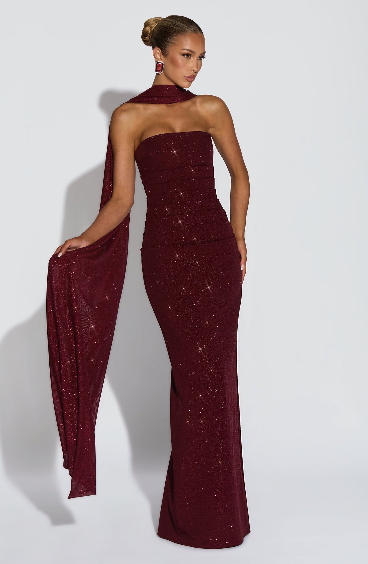 Pandra Maxi Dress - Wine Sparkle - Seldom Seen Styles