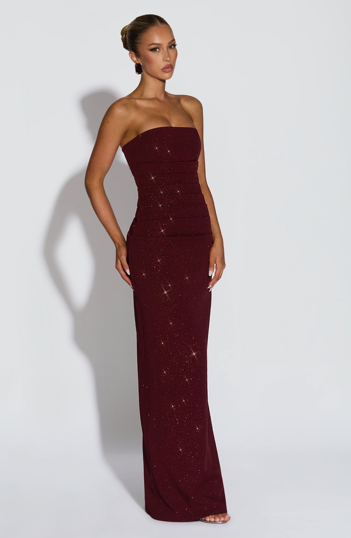 Pandra Maxi Dress - Wine Sparkle - Seldom Seen Styles