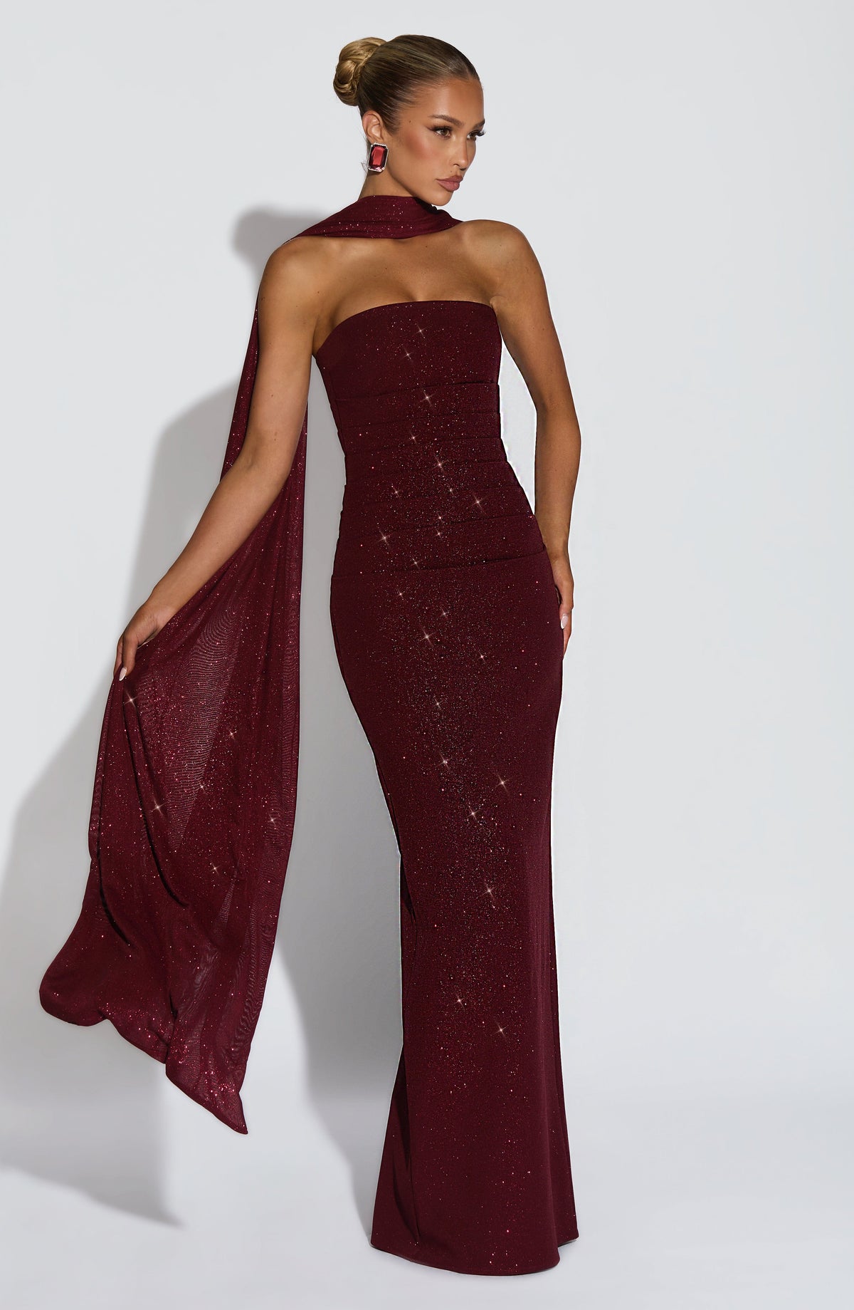 Pandra Maxi Dress - Wine Sparkle - Seldom Seen Styles