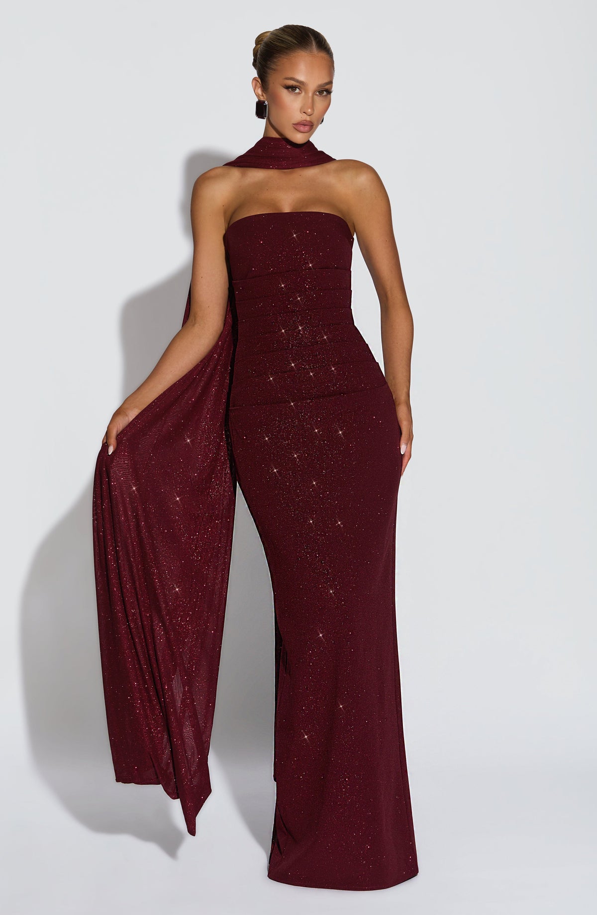 Pandra Maxi Dress - Wine Sparkle - Seldom Seen Styles