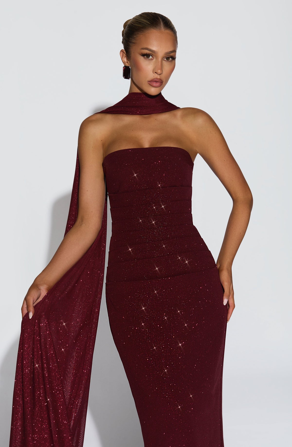 Pandra Maxi Dress - Wine Sparkle - Seldom Seen Styles