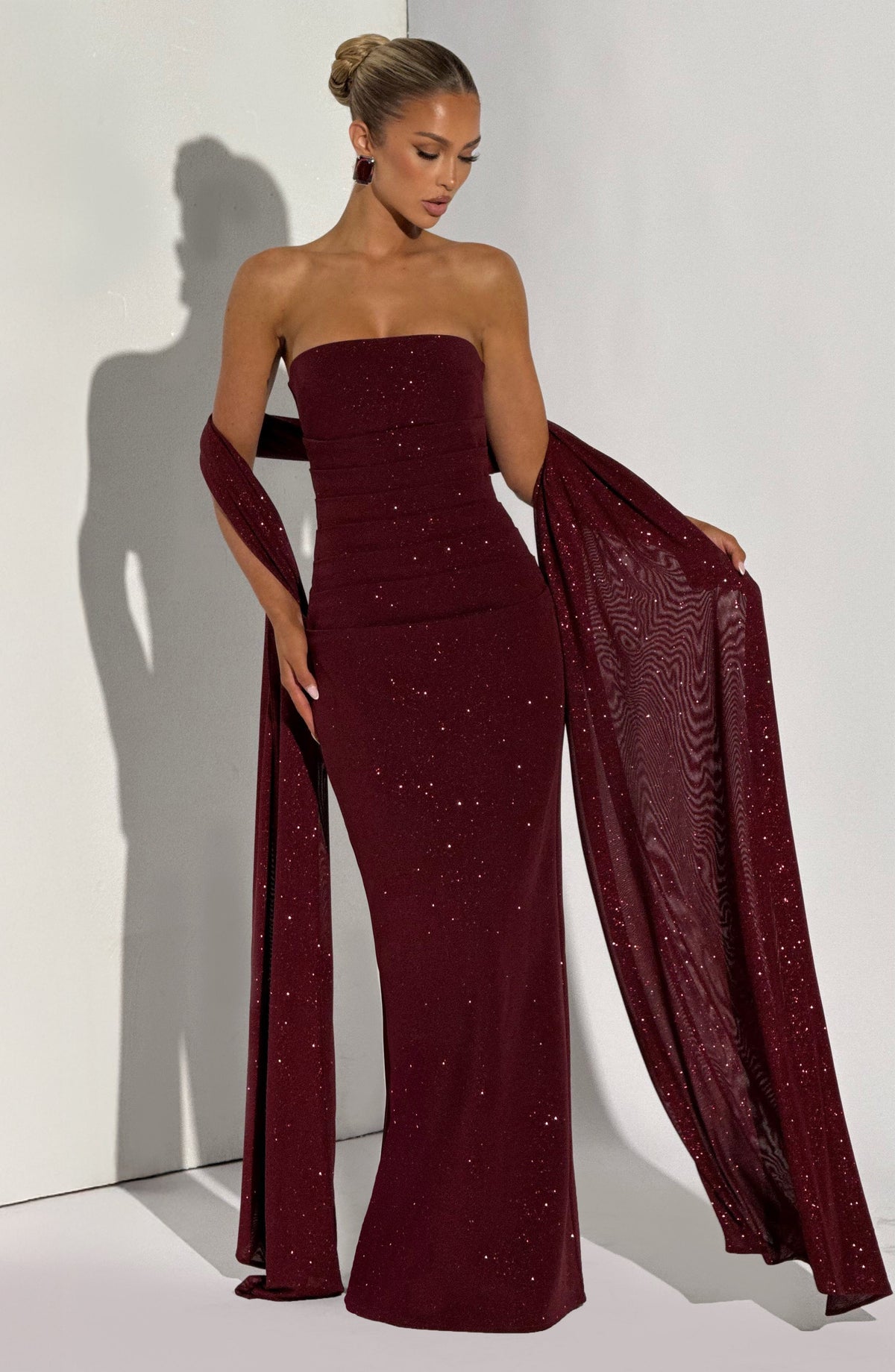 Pandra Maxi Dress - Wine Sparkle - Seldom Seen Styles