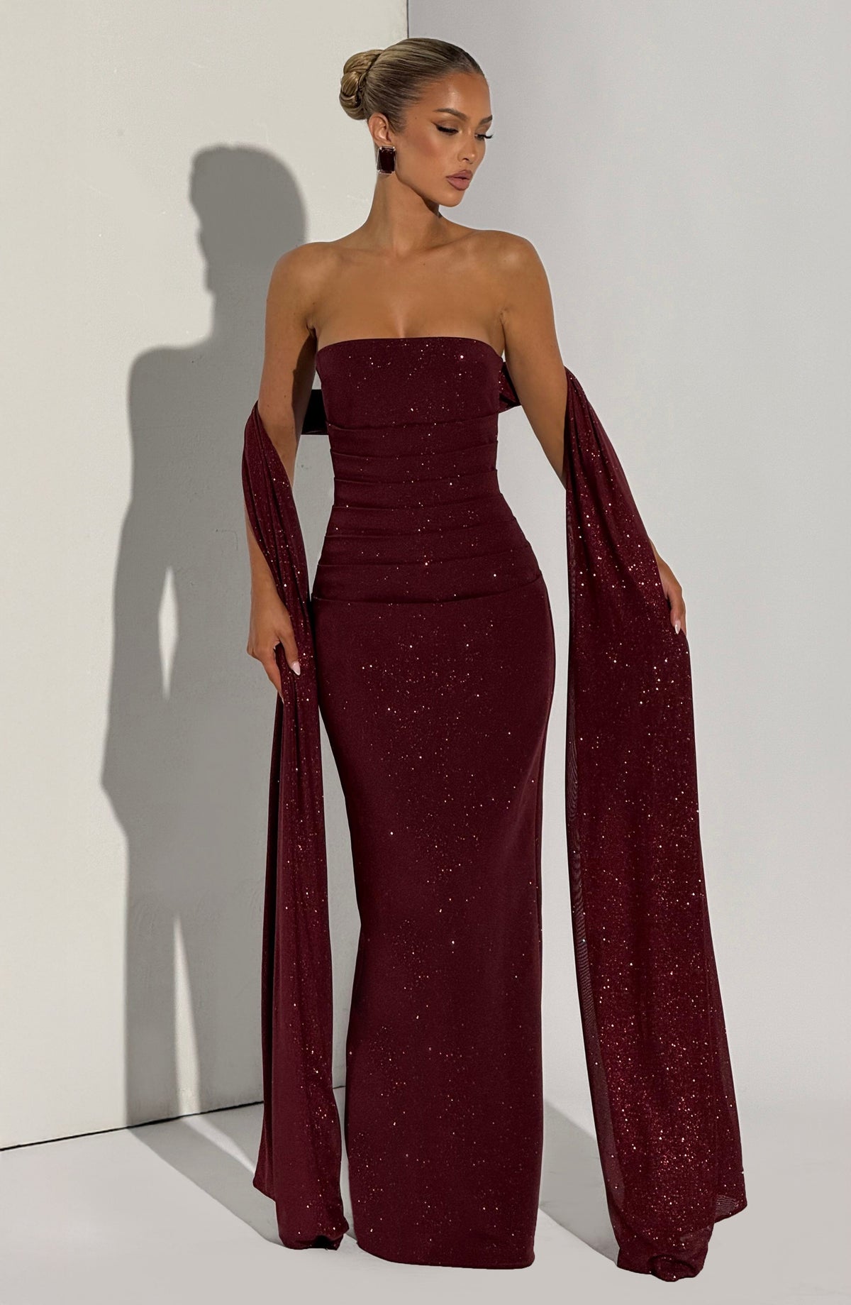 Pandra Maxi Dress - Wine Sparkle - Seldom Seen Styles