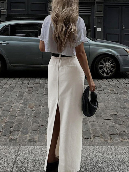 Parisian Slit Maxi Skirt - Seldom Seen Styles